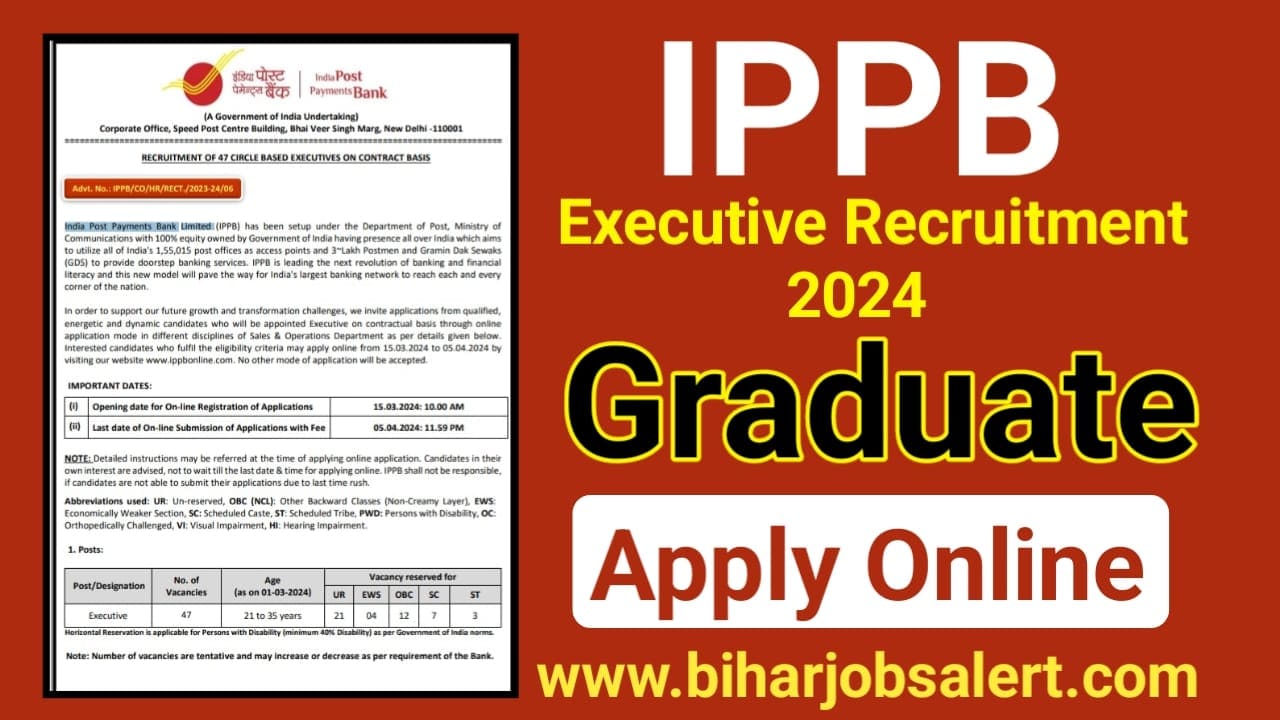 IPPB Executive Recruitment 2024