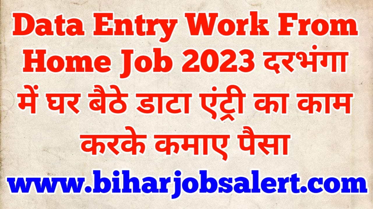 Data Entry Work From Home Job 2023