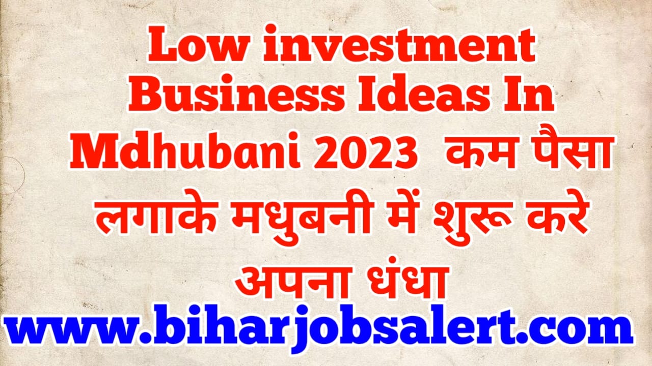 Low investment Business Ideas In Mdhubani 2023