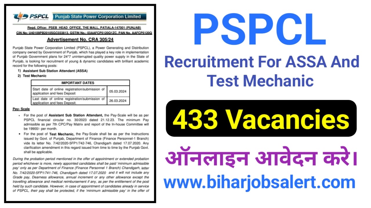 PSPCL Recruitment 2024