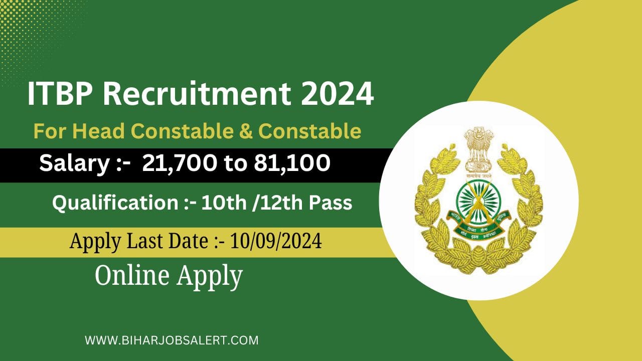 ITBP Constable & Head Constable Recruitment 2024